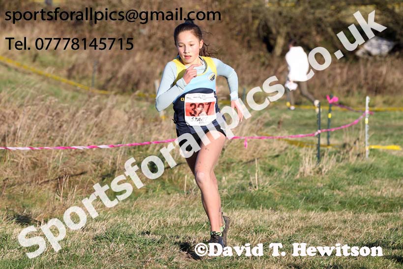 Girls under-15s North Eastern Cross Country, 2018 Northern Cross Country Champs., Wrekenton, Gateshead. Photo:  David T. Hewitson/Sports for All Pics